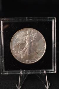 lot 16 image: American Silver Eagle 1992 - 1 oz .999 Fine Silver Dollar
