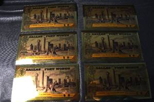 lot 81 image: Dallas Fort Worth 24K Gold Card 11000oz - Yall Street Skyline - 6-Pack
