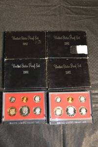 lot 110 image: United States Proof Set 1981 & 1982 - Lot Of 6
