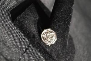 lot 118 image: Daytons 18K Gold Diamond Pin - 35-Year Anniversary Lapel Pin 1.97g