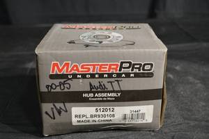 lot 244 image: MasterPro Hub Assembly 512012 for Audi TT AWD 2003-2006