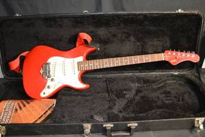 lot 151 image: G&L Strat-Style Electric Guitar - Red, HSS, Rosewood Fingerboard, Case