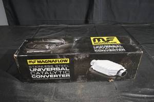 lot 201 image: MagnaFlow 93268 Universal Catalytic Converter - Stainless Steel Made in USA