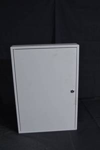 lot 266 image: Key Cabinet - Metal, Color-Coded Rails, Wall-Mount