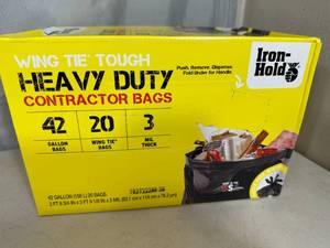 lot 201 image: New Box of Contractor Grade 42 Gallon Trash Bags