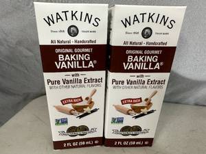 lot 273 image: 2 New Bottles of Watkins Baking Vanilla