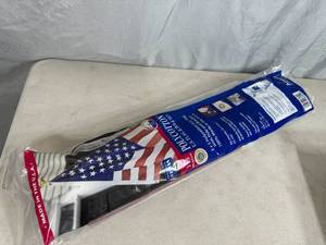 lot 300 image: New 3 x 5 ft American Flag with Pole and Bracket