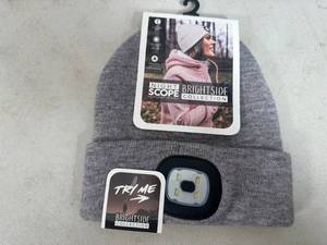 lot 18 image: New Night Owl Rechargeable LED Lighted Beanie Hat - Adult Grey