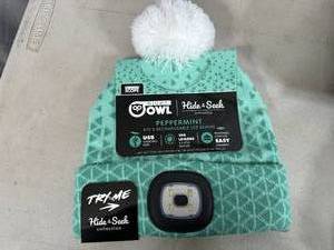 lot 39 image: New Night Owl Rechargeable LED Lighted Beanie Hat - Kids