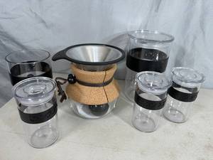 lot 56 image: New Bodum Pour-Over Coffee Maker and Assorted Containers
