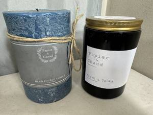 lot 60 image: 2 New Papier and Chaud Designer Candles