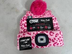 lot 71 image: New Night Owl Rechargeable LED Lighted Beanie Hat - Kids
