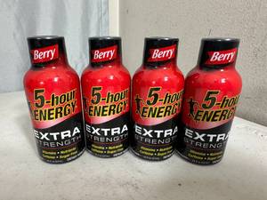 lot 79 image: 4 New 5-Hour Energy Extra Strength Drinks