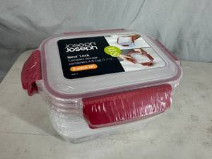 lot 85 image: New 6 Piece Nest Lock Joseph Joseph Food Storage Set