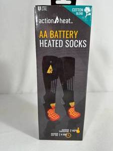lot 20A image: New Pair of Action Heat Battery Heated Socks - LXL