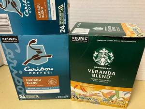 lot 44 image: Caribou and Starbucks K-Cups