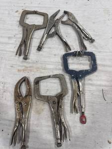 lot 1508 image: Assorted Locking Pliers Lot