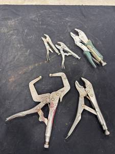 lot 1547 image: Assorted Locking Pliers & Clamps