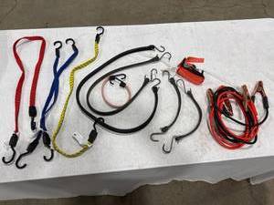 lot 1566 image: Bungee Cords and Jumper Cables Lot