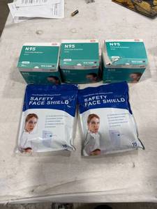 lot 1615 image: N95 Respirators & Face Shields