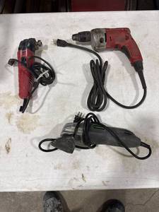 lot 1658 image: Lot of 3 Corded Power Tools