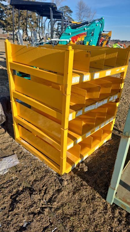 lot 11002 image: Metal Stackable Rack with Dividers