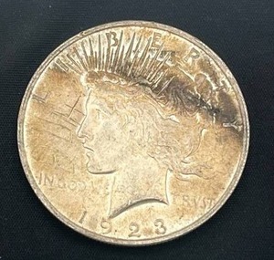 lot 12 image: 1923 Peace Dollar