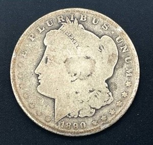lot 34 image: 1890-O Morgan Silver Dollar