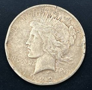lot 38 image: 1922 Peace Dollar