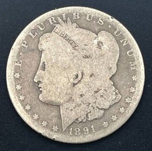 lot 42 image: 1891-O Morgan Silver Dollar