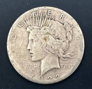 lot 43 image: 1922-S Peace Dollar