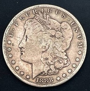 lot 64 image: 1888-S Morgan Silver Dollar