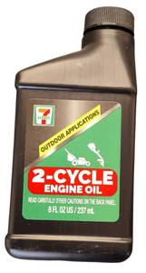 lot 27 image: 7-Eleven   Small Engine 2-Cycle Oil, 11 bottles, 8 oz each, Universal.
