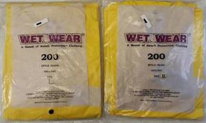 lot 44 image: Wet Wear 200  A Brand of Ansell Protective Clothing (1) Size Large (1) Extra Large (View Photos)