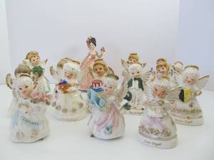 lot 26 image: Collection of Vintage 1950s Angel Figurines - Lefton etc