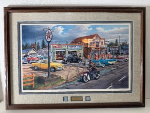 lot 13 image: Great Looking Framed Signed Numbered CROSSROADS Artist Proof Print by Ken Zylla