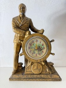 lot 6 image: Orig Vintage 1930s-40s FDR The Man of the Hour Mantel Clock