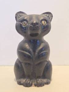 lot 125 image: Original Old Vintage Heavy Cast Iron Cat Doorstop