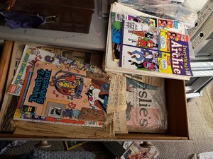 lot 140 image: Contents of Dresser - Historic Newspapers etc