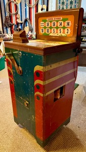 lot 147 image: Old Vintage BELL FRUIT Jumbo Parade 5 Cent Slot Machine