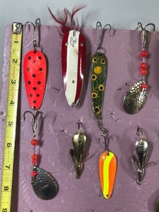 lot 319 image: Lot of Fishing Spoon Lures and More - see description for more info