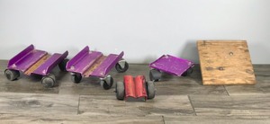lot 329 image: Aluminum Dollys (4 wheel) - 2 Wheel Steel Dolly - 1 Wheel Wood Dolly