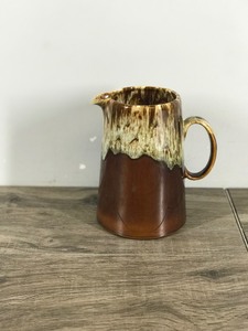 lot 380 image: Vintage Brown Drip Glaze Pitcher