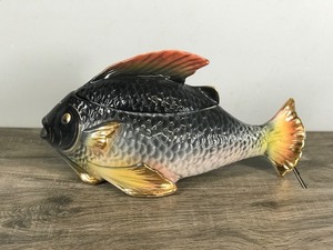 lot 394 image: Vintage Koi Fish Cookie Jar