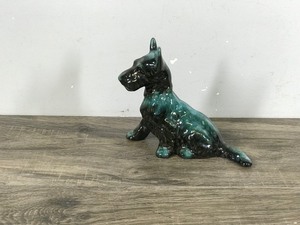 lot 407 image: Vintage Drip Glaze Blue Mountain Pottery Terrier Dog Figurine