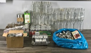 lot 430 image: Lot of Canning Jars and Lids