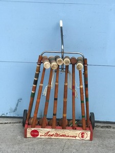 lot 6 image: Vintage Sears Ted Williams Croquet Set
