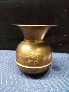 lot 72 image: Brass Pony Express spittoon