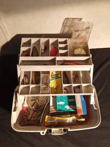 lot 129 image: Plano tackle box full of tackle