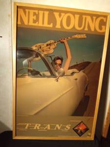 lot 154 image: Vintage framed Neil Young Poster